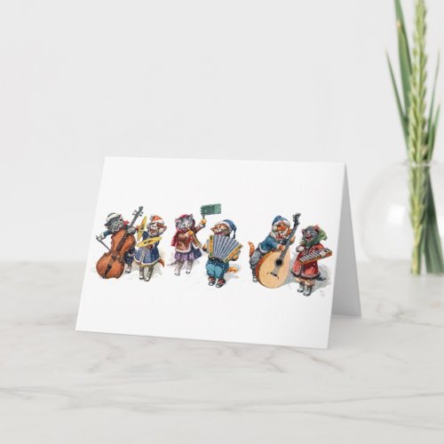 Arthur Thiele _ Cats Playing Musical Instruments Holiday Card