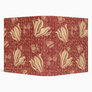 Arthur Wilcock The Lily Vintage Floral Red Pattern 3 Ring Binder