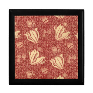 Arthur Wilcock The Lily Vintage Floral Red Pattern Gift Box