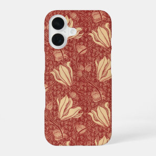 Arthur Wilcock The Lily Vintage Floral Red Pattern iPhone 16 Case