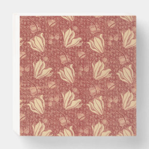 Arthur Wilcock The Lily Vintage Floral Red Pattern Wooden Box Sign