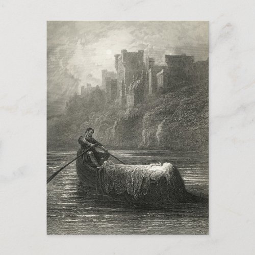 Arthurian legend The Body of Elaine Postcard
