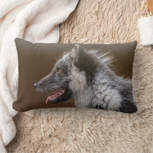 Artic Fox Changing Fur, Unchanging Heart Lumbar Pillow