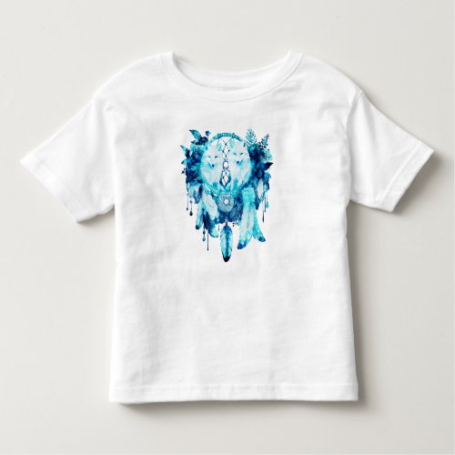 Artic Fox Dreamcatcher Ice Blue Floral Toddler T_shirt