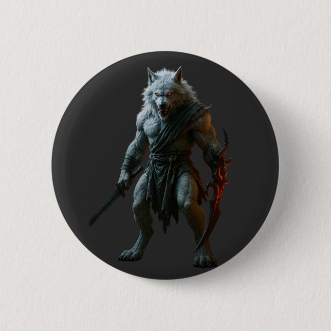 Artic Werewolf Button (Front)