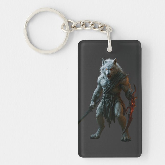 Artic Werewolf Keychain (Front)
