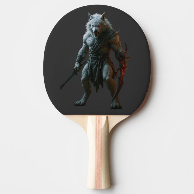 Artic Werewolf Ping Pong Paddle (Front)