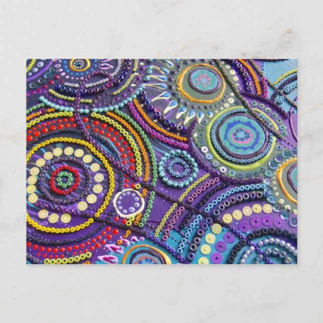 Artichicks art on a postcard (peacock duo) (Front)