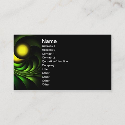 Artichoke Abstract Fractal Artwork Business Card Templates