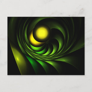 Artichoke Abstract Fractal Artwork Postcard