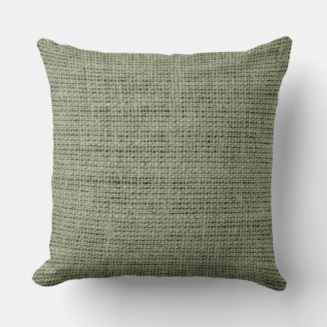 Artichoke burlap linen background throw pillow (Front)