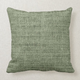 Artichoke burlap linen background throw pillow