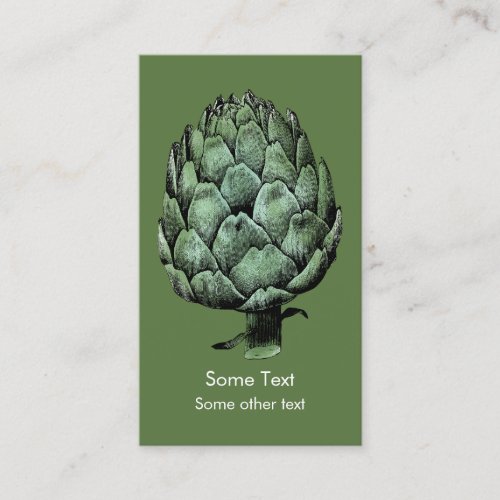 Artichoke Business Cards _ Green Vegetable Food