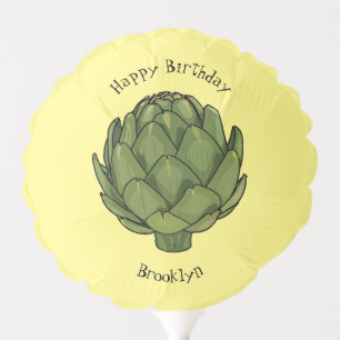 Artichoke cartoon illustration balloon