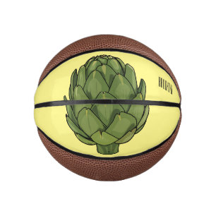 Artichoke cartoon illustration  mini basketball