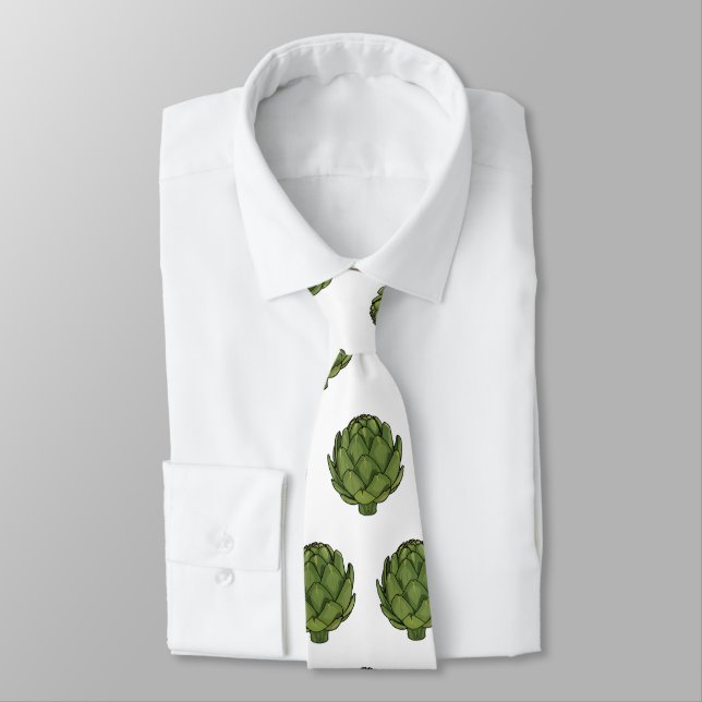 Artichoke cartoon illustration  neck tie (Tied)