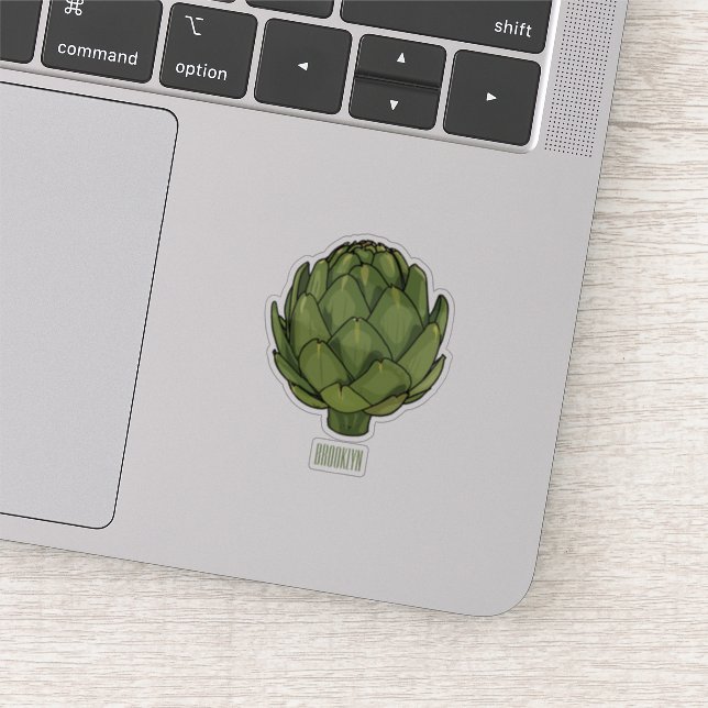 Artichoke cartoon illustration sticker (Detail)