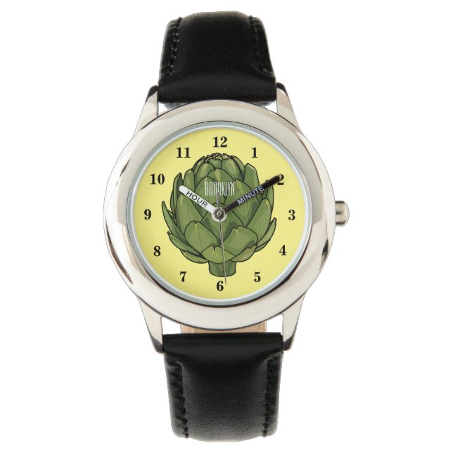 Artichoke cartoon illustration watch (Front)