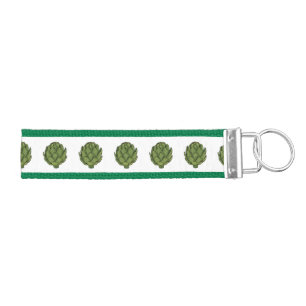 Artichoke cartoon illustration  wrist keychain