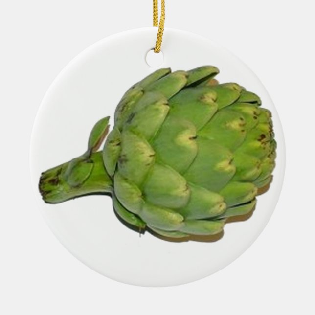 Artichoke Ceramic Ornament (Front)
