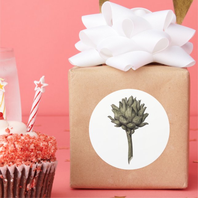Artichoke Classic Round Sticker (Party)