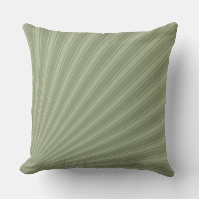 Artichoke Color Stripe Funky Pattern Throw Pillow (Front)