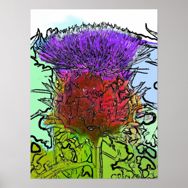 ARTICHOKE FLOWER POSTER (Front)