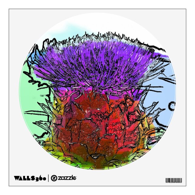 ARTICHOKE FLOWER WALL DECAL (Front)