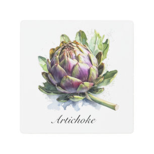 Artichoke Garden Harvest Watercolor Kitchen Art