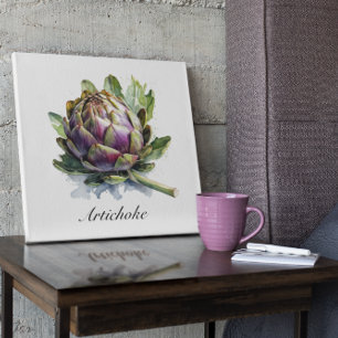 Artichoke Garden Harvest Watercolor Kitchen Art