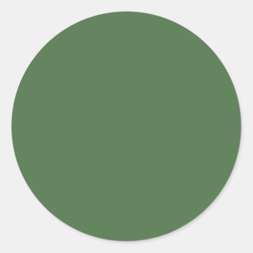 Artichoke green solid color  classic round sticker