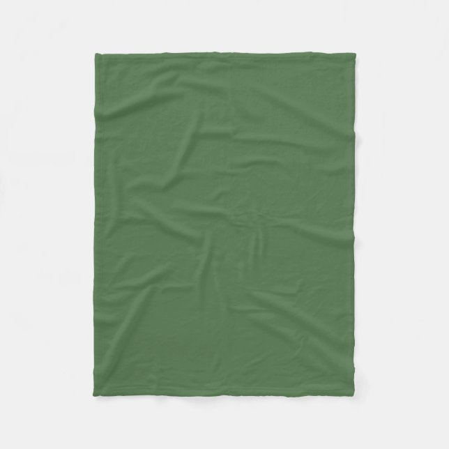 Artichoke green (solid color)  fleece blanket (Front)