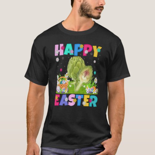 Artichoke  Happy Easter Bunny Artichoke Easter Sun T_Shirt