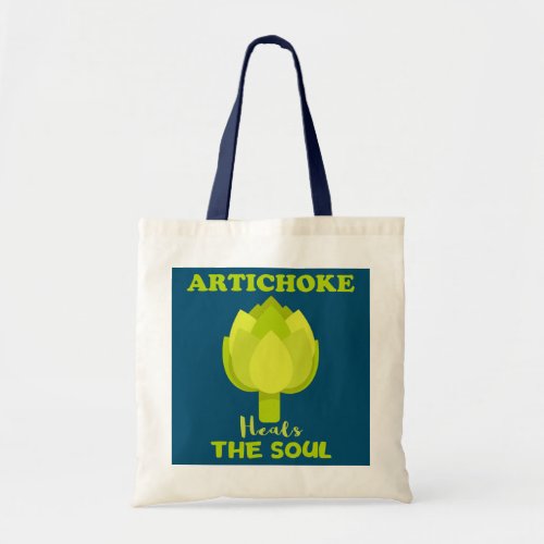 Artichoke Heals The Soul Green Vegetable Fruit Tote Bag