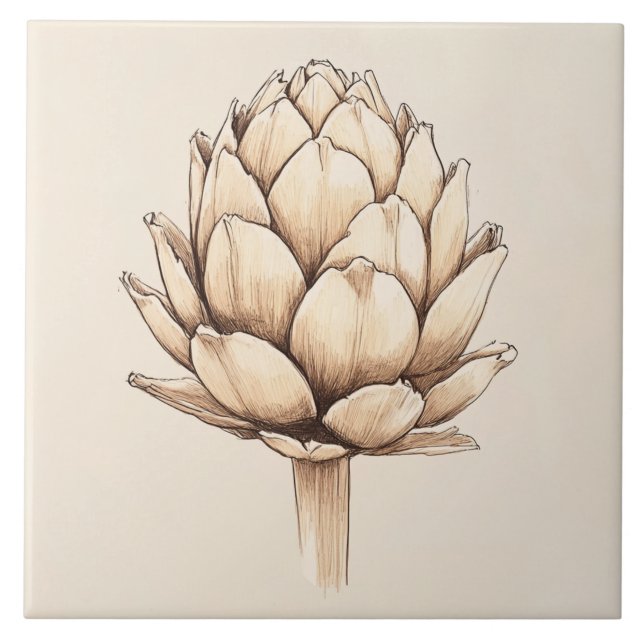 Artichoke Heart  Ceramic Tile (Front)