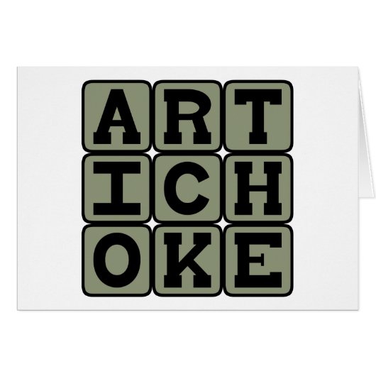 Artichoke, Heirloom Vegetable Cards (Front Horizontal)