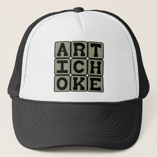 Artichoke, Heirloom Vegetable Trucker Hat (Front)
