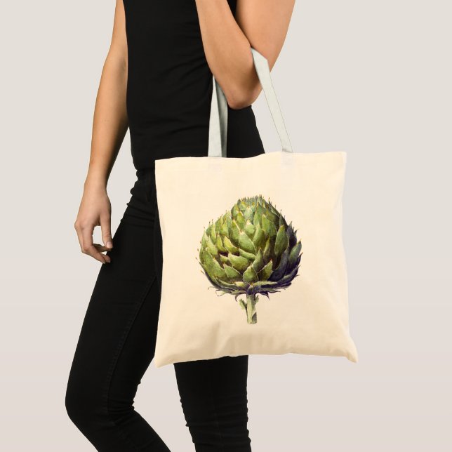 Artichoke in vintage botanical style tote bag (Front (Product))