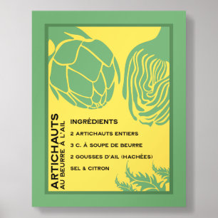 Artichoke Kitchen Wall Art Home Decor Acrylic Photo Tile