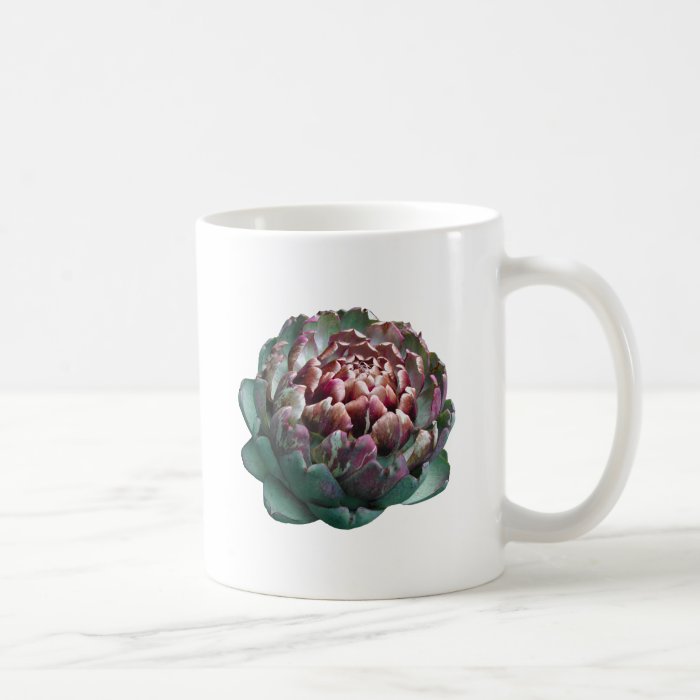 Artichoke on white. coffee mugs