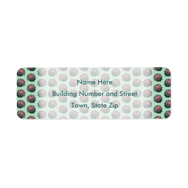 Artichoke Pattern on Light Green Label (Front)