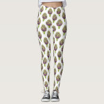 Artichoke Purple Pattern Leggings<br><div class="desc">Whimsical pattern of watercolor illustration of artichoke made into a pattern.</div>