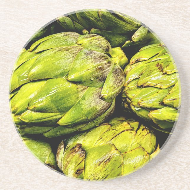 Artichoke Sandstone Coaster (Front)