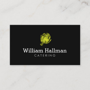 Artichoke Screen Print Catering Logo Green/Black Business Card