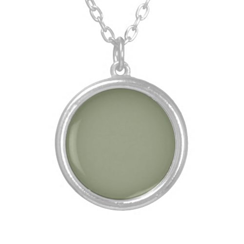 Artichoke solid color silver plated necklace