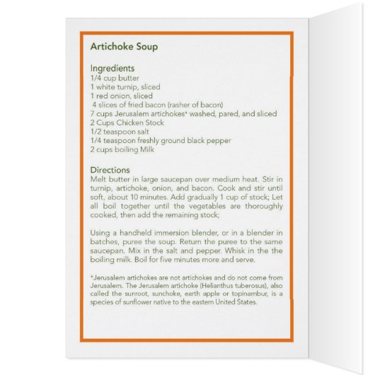 Artichoke Soup Recipe (Inside (Left))