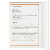 Artichoke Soup Recipe Cards (Inside (Left))