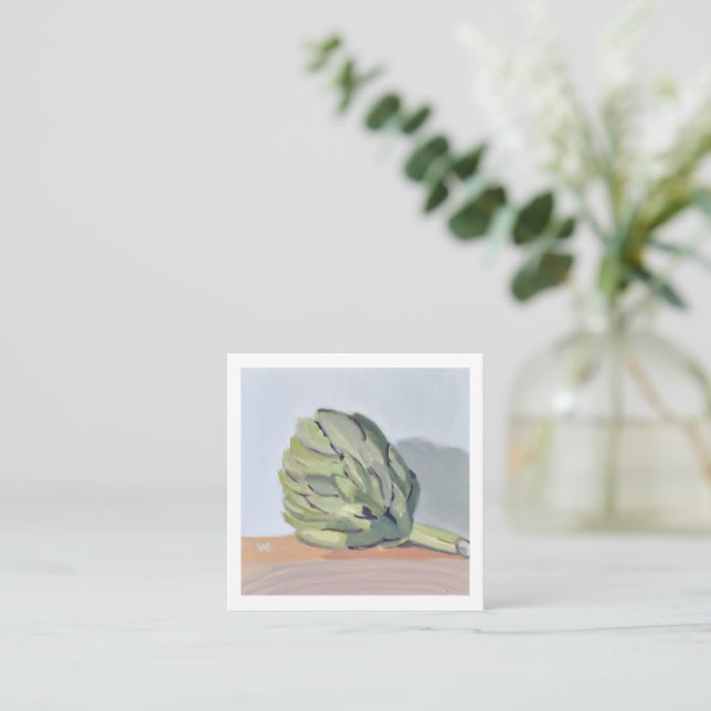 Artichoke Still Life Note Card (Standing Front)