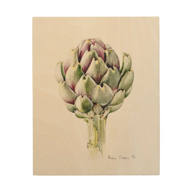 Artichoke Study 1993 Wood Wall Decor (Front)