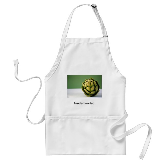 Artichoke, Tenderhearted. Adult Apron (Front)